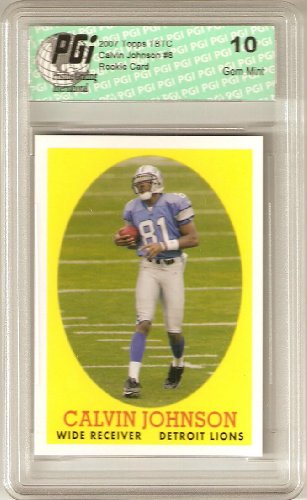 CALVIN JOHNSON Topps Turn Back Clock Rookie Card PGI 10