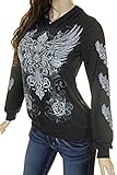 Bling Rhinestone Cross Fleur De Lis Wings Peekaboo Open Cold Shoulder New Top
