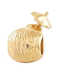 Sterling Silver Gold plated Reflections Coconut Drink Bead