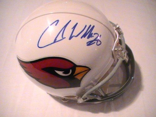 CHRIS BEANIE WELLS SIGNED AUTOGRAPHED ARIZONA CARDINALS MINI HELMET COA + HOLOGRAM