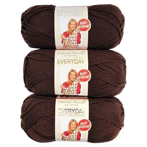 Premier-Yarns-3-Pack-Solid-Deborah-Norville-Everyday-Soft-Worsted-Chocolate