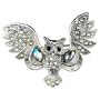 Vintage Owl Austrian Rhinestone Brooch Gifts