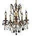 Elegant Lighting 9205D18AB/RC Rosalia 19-Inch High 5-Light Chandelier, Antique Bronze Finish with Crystal (Clear) Royal Cut RC Crystal