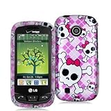 Cute Skulls Design Crystal Hard Skin Case Cover for LG Cosmos Touch VN270 P ....
