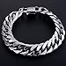 Trendsmax Heavy Mens Bracelet Chain 316L Stainless Steel Silver Black Color Punk Double Curb Cuban Rombo Link 15mm/16mm