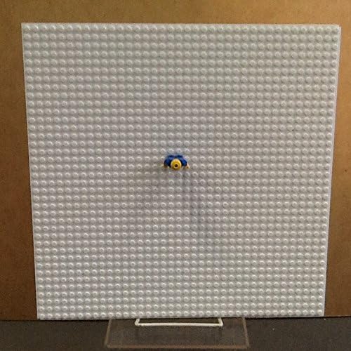 12" X 12" 8 Bit Pixel Building Slab Bricks Blocks Solid White Base Plate