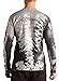 Ed Hardy Men's Metallic Skeleton Print V-Neck Sweater