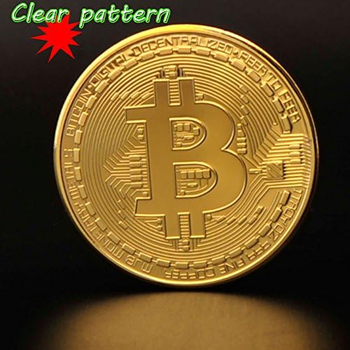 Godlucky Bitcoin Commemorative Round Collectors Coin-Gold Plated Copper us coins