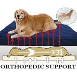 Extra Large 40"X35"X4" Orthopedic 100% Memory Foam Pad Pet Bed for Large Dog with long lasting denim cover + Waterproof case