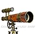 A Table DÃ©cor Telescope Vintage Marine Gift Functional Instrument Collectibles Gift Item (Brass Antique + Leather)