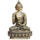 ShalinCraft Buddha Sculpture Sitting Statue Gift and Collectible Figurines Brass Metal Craft India 8 