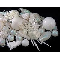 125-Piece Club Pack of Shatterproof Ice Palace White Christmas Ornaments