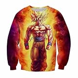 Parakeet Dragon Ball Z Super Saiyan Sweatshirt Long Sleeve Pattern S