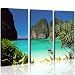 KOH-TAO THAILAND SAMUI TRAUMSTRAND 3 pieces artwork on canvas ready to hang. Stretched and stapled to frames. Better than Poster. Feels like oil painting. Great photos and pictures as modern art.