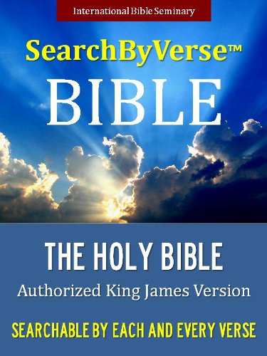 SearchByVerseTM Bible (KING JAMES VERSION): Fully Searchable By Book, Chapter and Verse: SEARCHABLE KJV BIBLE WITH COLOR ILLUSTRATIONS [Illustrated] (SearchByVerse Bible | Search By Verse Bible)