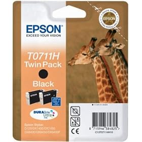 Epson - T0711 H - Cartouche d'encre d'origine DURABrite Ultra Noire Haute Capacit�