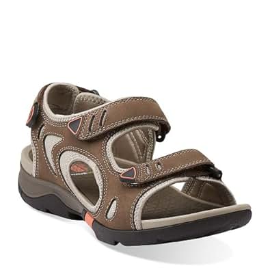 Amazon.com: Clarks Wave Outing Womens Bark Nubuck Sandal 6.5-WIDE: Shoes
