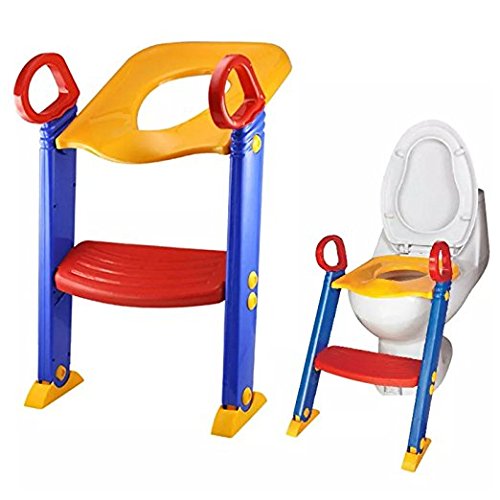 LOZ Baby Ladder Toilet Ladder Chair Toilet Trainer Potty Toilet Seat Step Up Toddler Toilet Training Step Stool for Girls and Boys LOZ5356