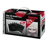 Hama CD-Leerhuelle SlimLine, Transparent-Schwarz, 50er-Pack