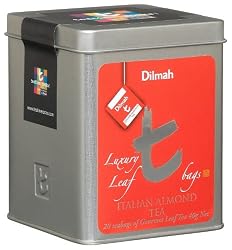 Dilmah Tea, Italian Almond Tea, 20-Count Luxury Leaf Teabags (Pack of 2)