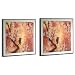 Head West Cherry Blossom Bird Art Glass Mirror, 12-Inch by 12-Inch, Set of 2