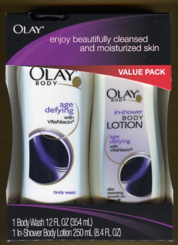  Olay Body * Age Defying * Body Wash with Vita Niacin & in Shower Body Loton with Vita Niacin 