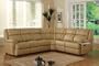 Seaside Cobblestone Leather Sectional Recliner Sleeper