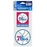 NBA Philadelphia 76ers 4-by-8 Die Cut Decal