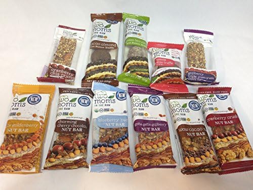 Two Moms in the Raw - Gluten-Free - Snack Trial Bundle: 6/1.5 OZ Nut Bar (1 of each flavor), 2/2 Oz Packs of Almond Butter - 1 of each flavor and 1 Individual 1oz Truffle, 2 Granola Bar, 1 of each flavor