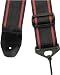 Gear 1 Music 2'' Webbed Nylon Value Strap for Acoustic Guitar - Red and Black (w/ Gear 1 Music Guitar Pick)