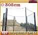 Sicherheitsnetz Ersatznetz für Trampolin Ersatzteil Netz 10ft Ø 305 cm