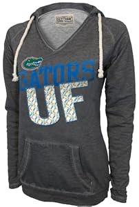 NCAA Florida Gators Women's Sassy V-Neck Pullover, Lt. Charcoal, Medium