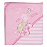 Just One Year Turtle Hooded Towel - Pink