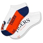 MLB Detroit Tigers Men's No-Show Socks (2 Pack)