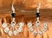 Onyx earrings, 'Peruvian Fanfare' 1.1" W 1.6" L