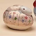 Papier M&acirc;ch&eacute; Painted Rabbit Box - Easter Decoration or Trinket Box