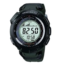 Casio Men's Pathfinder Multi-Band Solar Atomic Green Watch #PAW1300-3V