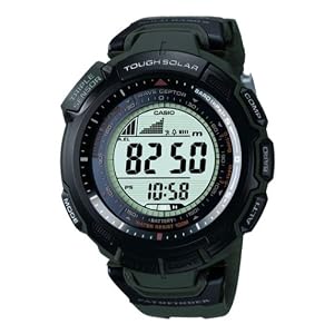 Casio Men's PAW1300-3V Pathfinder Multi-Band Solar Atomic Green Watch