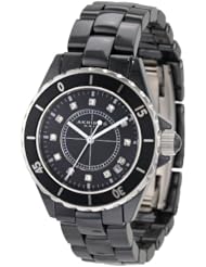 Akribos XXIV Womens AKR484BK Allura Black Ceramic Watch