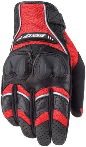 Joe Rocket Phoenix 4.0 Mens Red Leather/Textile Motorcycle Gloves - Large