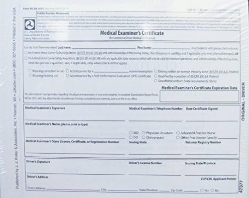 Medical Examiners Certificate