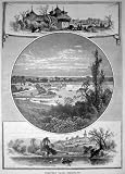 1874 "Prospect Park, Brooklyn" Antique Wood Engraved Print of New York City by Harry Fenn - $59