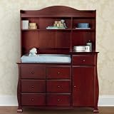 Savanna Grayson Changing Table and Hutch - Cherry