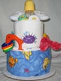 2 Tier Under the Sea Baby Diaper Cake