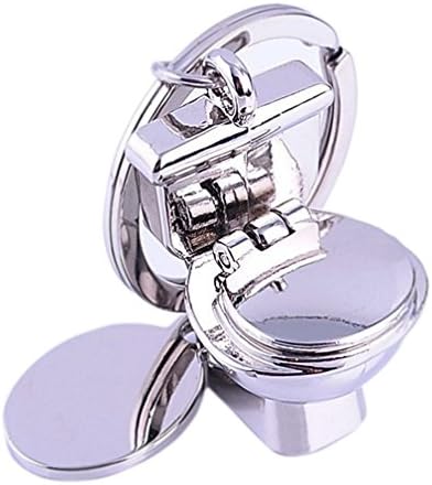3d Creative Funny Toilet Model Keychain Super Hot Sale Unisex Metal Key Chain Keyring Keyfob