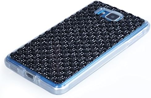 For Galaxy G850 Soft Case, CaseEver Luxury Bling Crystal Diamond Rhinestone Blocks Pattern Fashion Slim Flexible Silicone Soft Shell Glitter Bling Case Cover for Samsung Galaxy Alpha Alfa G850, Premium TPU Soft Phone Protective Case Cover Skin for Samsung Galaxy Alpha Alfa G850 (Black)