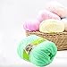 Joylve Knitting Yarn Skein Baby Super Smooth Worsted Soft Natural Silk Wool Fiber Tea Green