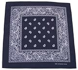  : Bandana, navyblau-wei&szlig;, Gr. 55 x 55 cm, Baumwolle