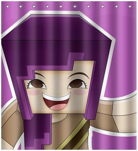 Machine Washable Home Bath Shower Curtain Comfortable Polyester Curtain Rings 72x72 inch / 180x180 cm