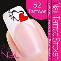 Nail Tattoo Sticker Valentine Day / Heart - red
